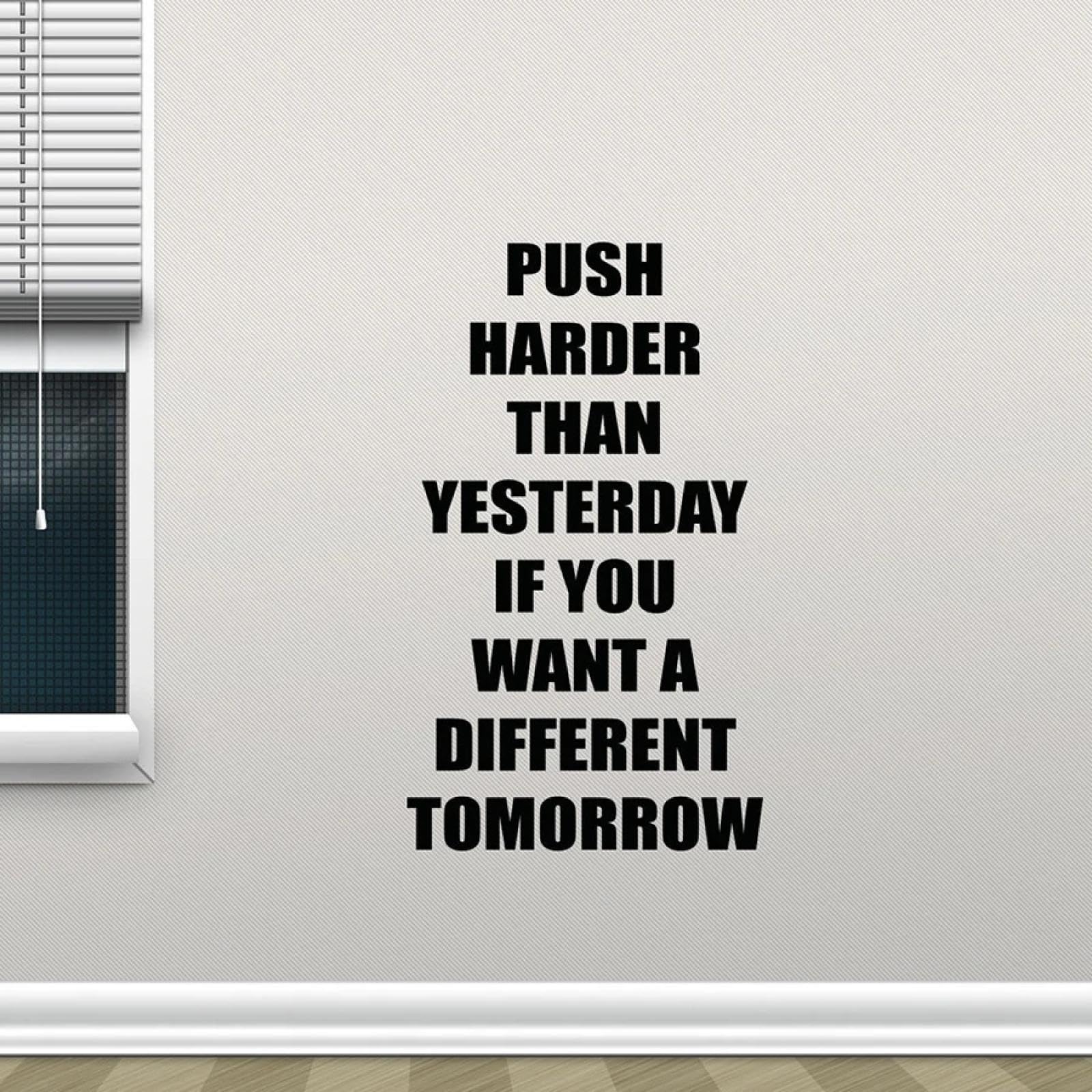 WEIMEIJIE Fitness Quote wall Stickers, Home Gym Decorations, Motivational Exercise Vinyl Quote Stickers, Inspirational Stickers
