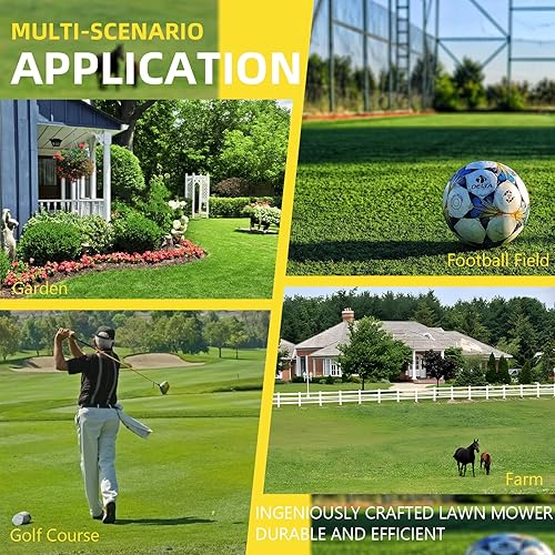 Miniatura 5 de Rastrillo de nivelación de césped, herramienta de jardinería de acero inoxidable resistente, rastrillo de nivelación de 34 x 9.4 pulgadas con cuerda