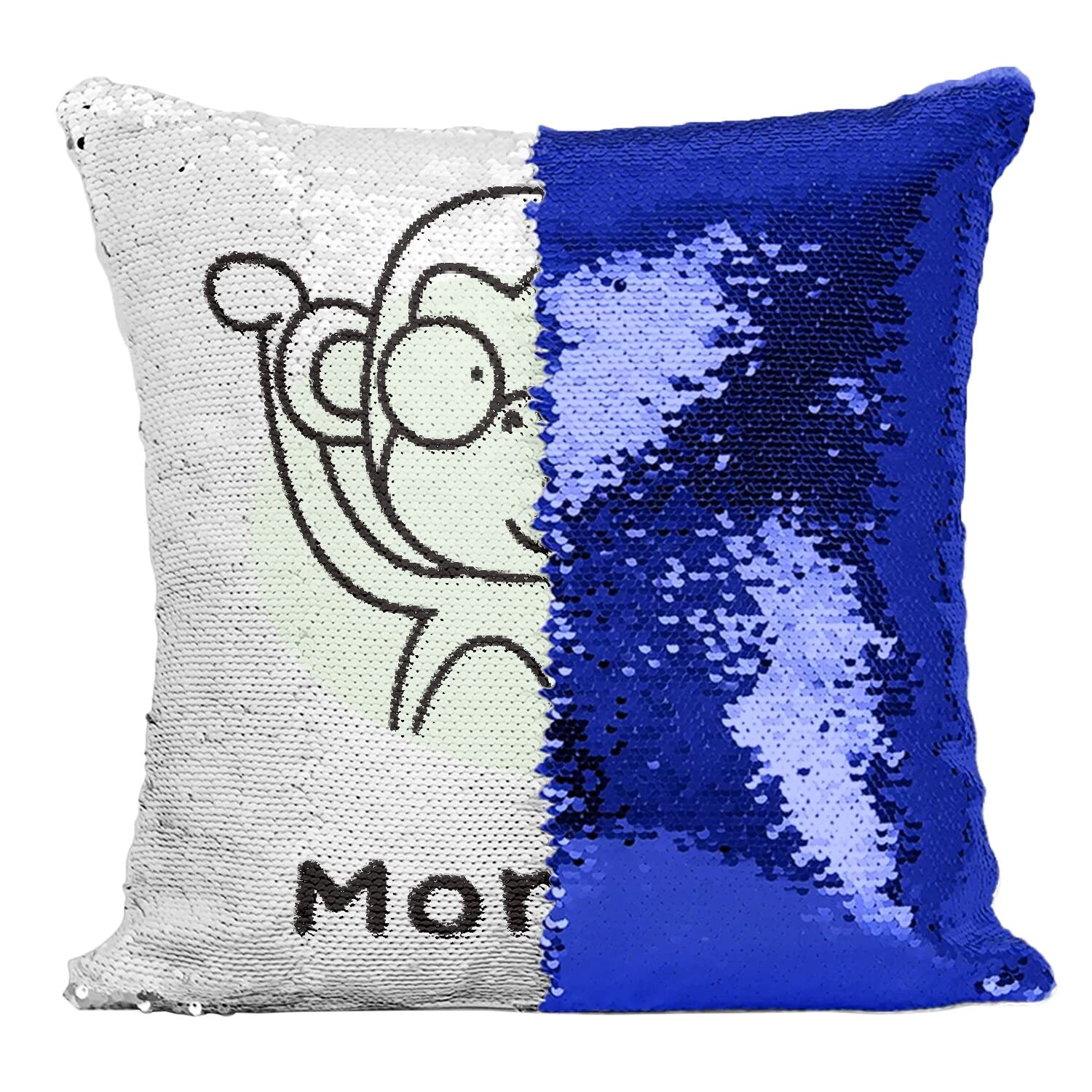 Coussin Paillettes Bleu Singe pour Sublimer votre Canapé - Décoration Intérieure Salon