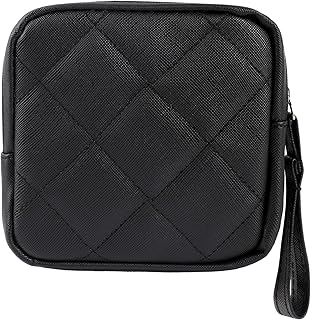 Sanitary Napkin Storage Bag, Period Bag, Period Pouch, Feminine Menstrual Pad Tampon Organizer, Portable Sanitary Pads Pouches First Period Kit for Teen Girls Women Ladies(Black)