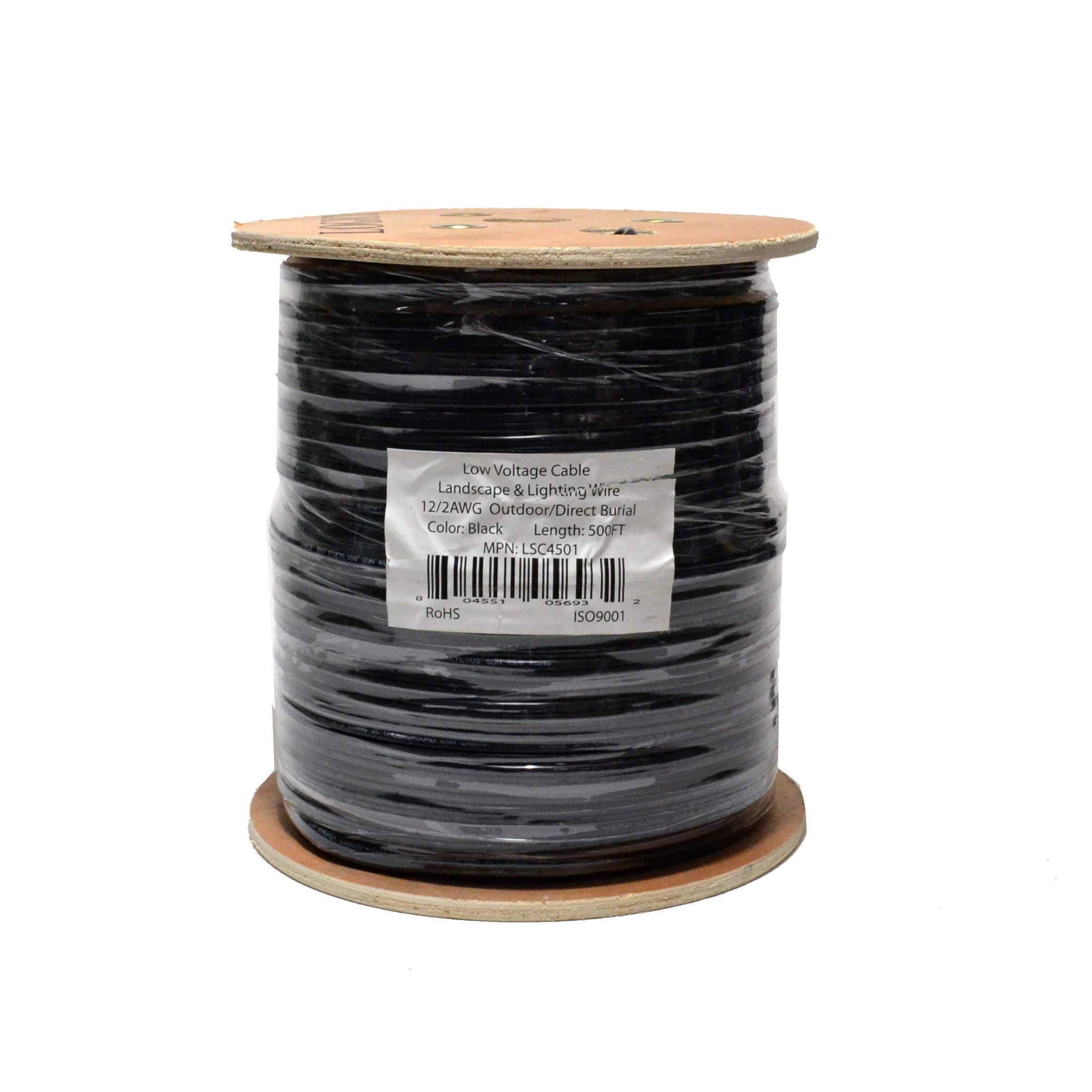LOGICO Low Voltage 12/2 Outdoor Landscape Lighting Wire DB UV Rated Cable 500FT