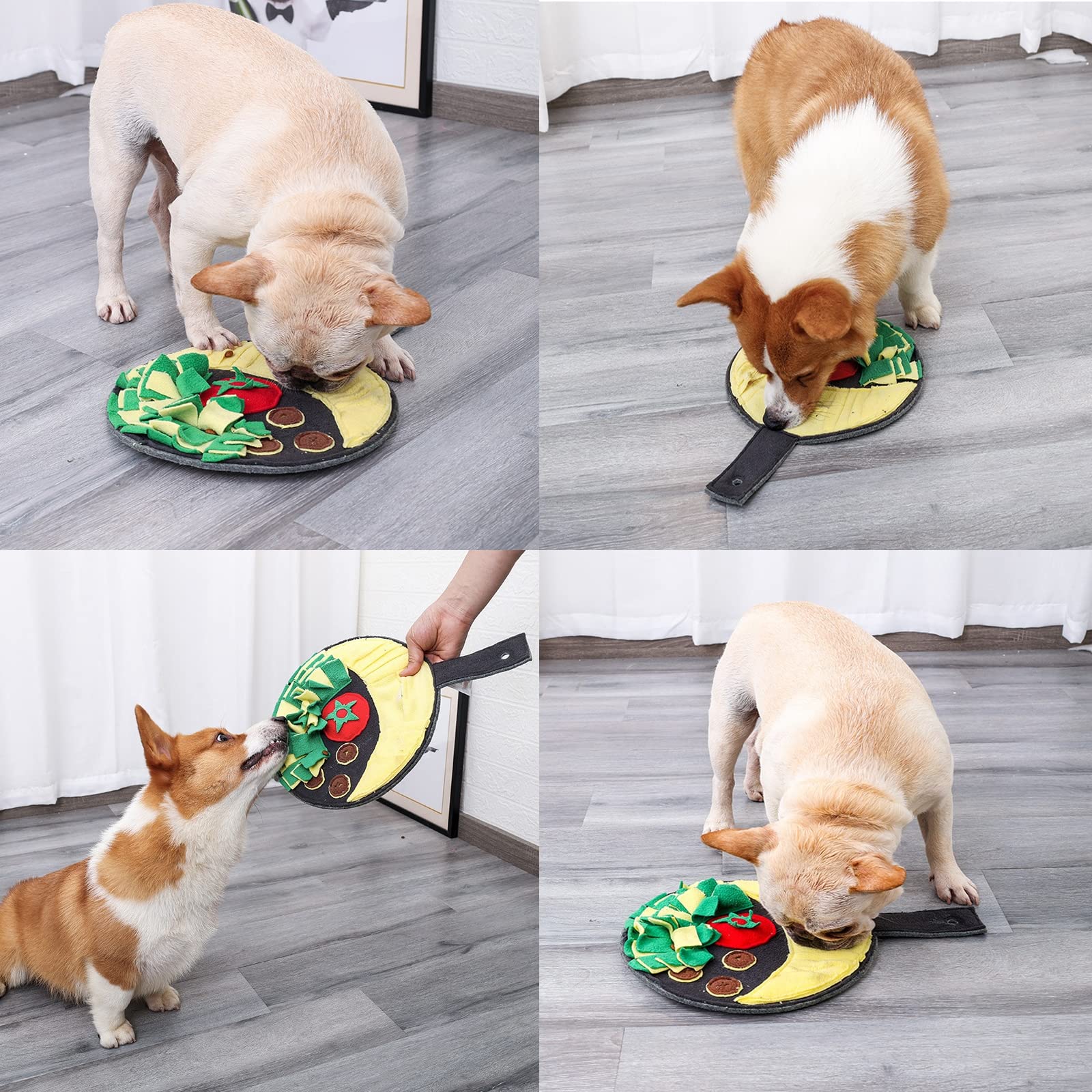 Tappetino per Annusare Il Naso del Cane, Tappetino Olfattivo Cane Lavabile, Giocattolo per Cani Interattivi, Materassino per L'alimentazione del Cane,Incoraggia Le Abilità Naturali