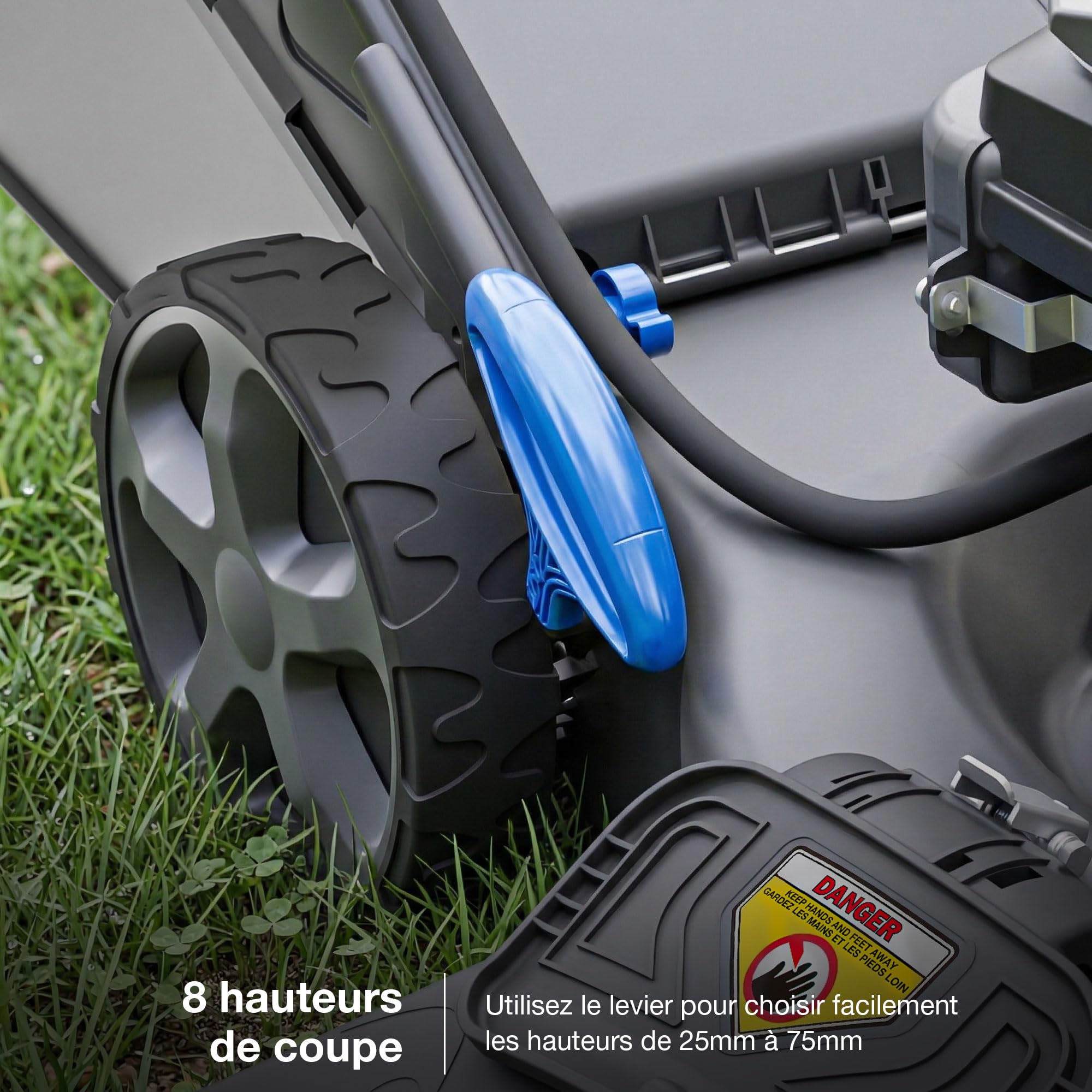 Hyundai Tondeuse à Gazon Thermique Autotractée 56 cm 196 cm3 5,5 CV Bac 70 L 4-en-1 HYM22200SPEX
