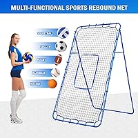 Vista 8 de Red de rebote de lanzamiento de béisbol, objetivo de bateo de 9 hoyos, redes de entrenamiento de softbol con zona de ataque, 2 redes