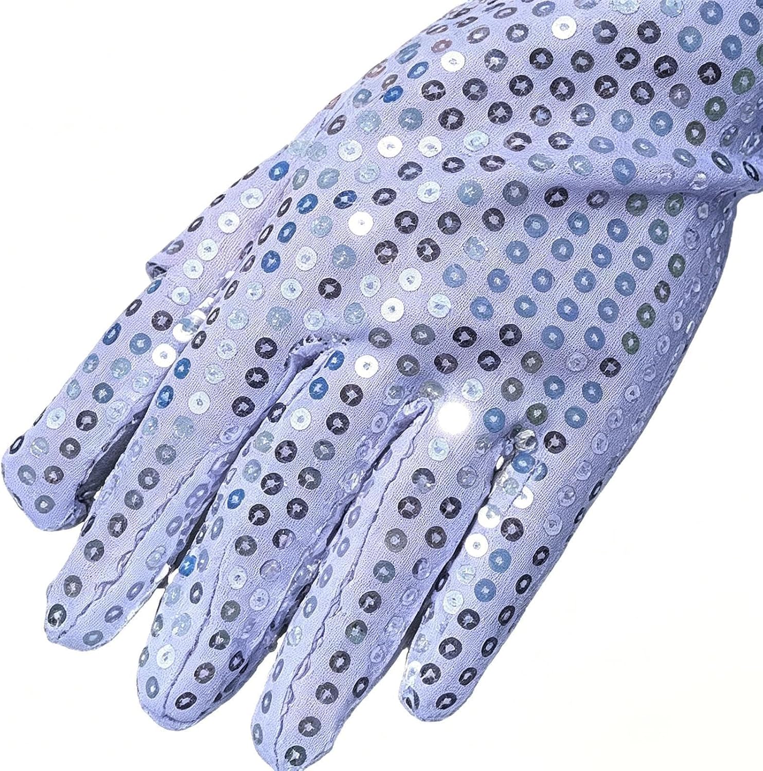 Sequin Gloves - Sparkly Silver Costume, 9.05×3.54 Inches Party Accessory, Easy to Use Dress Aid, Reliable Stage Concert Birthday Gear, Premium Quality for Halloween Festival Cosplay Dance Performance