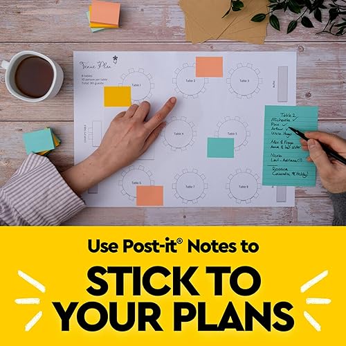 Miniatura 6 de Post-it Notas 3 x 5 pulgadas 5 blocs notas adhesivas favoritas de Estados Unidos colección Beachside Café colores pastel reciclables 655-AST