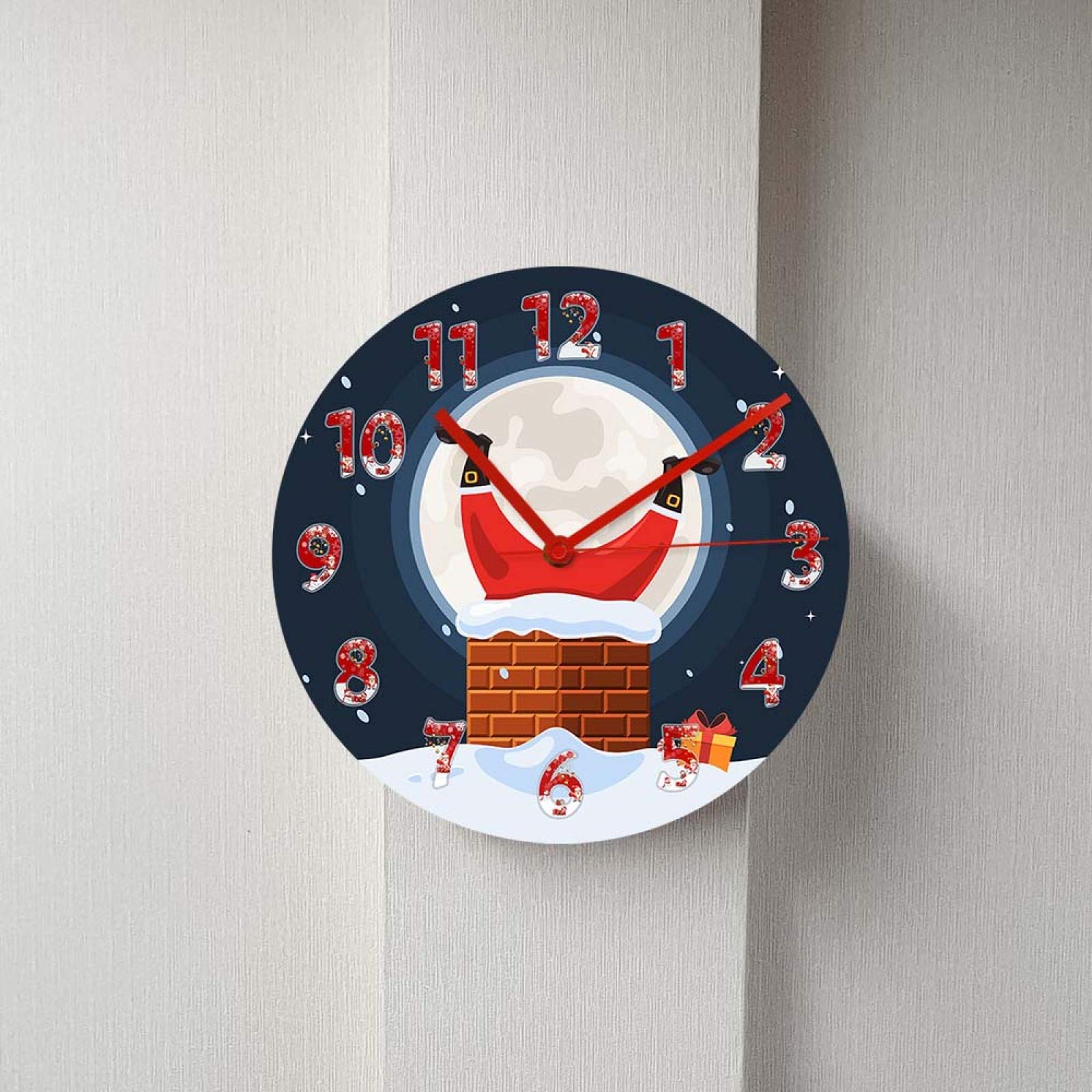 ヴィンテージ サンタクロース 壁掛け時計 It's Christmas Time