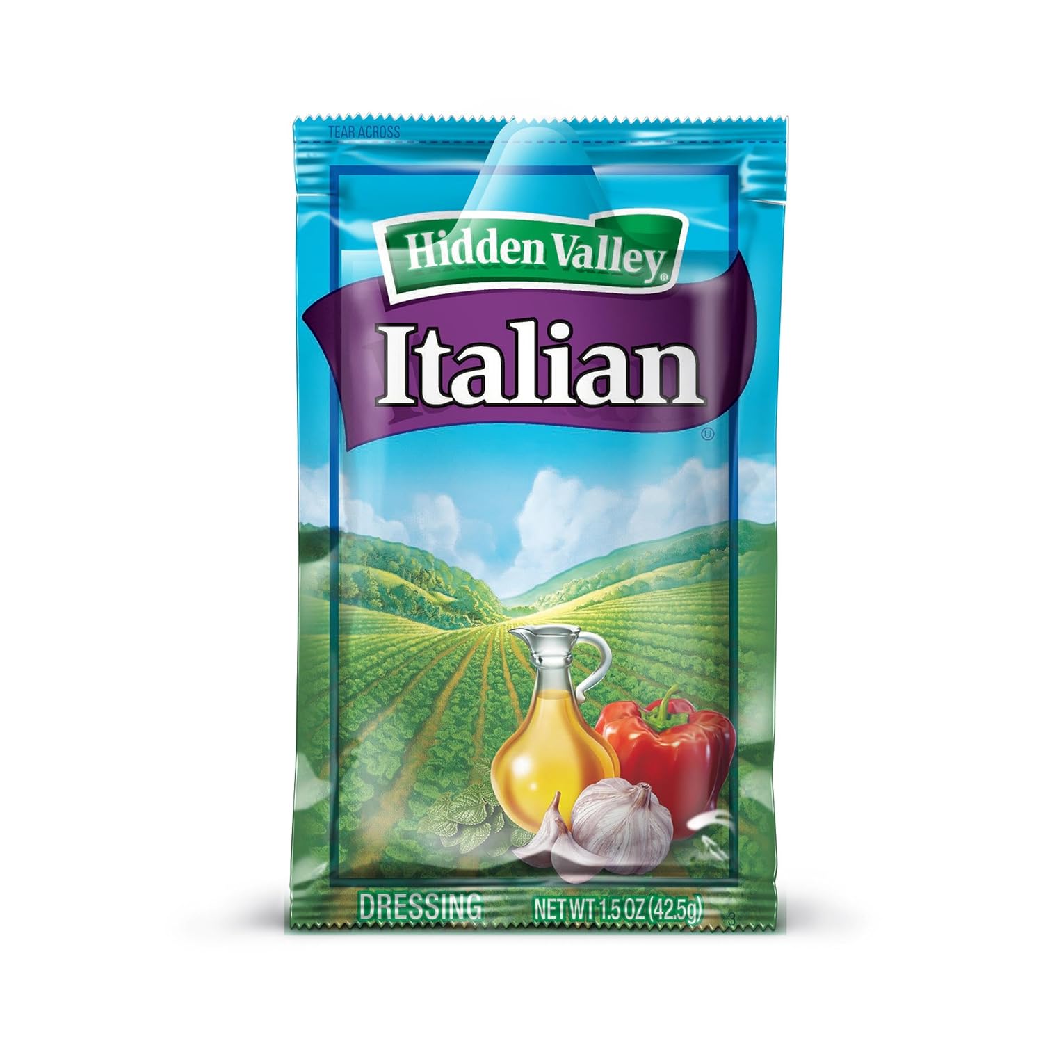Ventura Foods Hidden Valley Golden Italian Salad Dressing - Individual Zesty Italian Dressing Mix Packets Single Serve, 84 Count 1.5 oz Sachets, Salad Seasoning, Vinaigrette with Spices