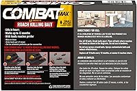 Vista 6 de Combat Max 12 meses de cebo para matar cucarachas, estación de cebo para cucarachas pequeñas, resistente a los niños, 18