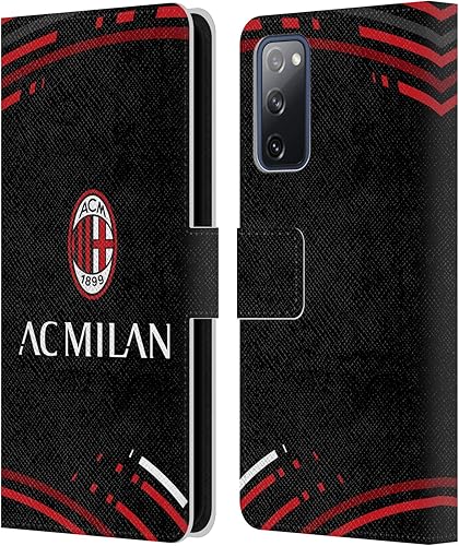Vista 258 de Head Case Designs Funda de cuero con licencia oficial de AC Milan con diseño de camuflaje digital, compatible con Samsung Galaxy S22 Ultra 5G