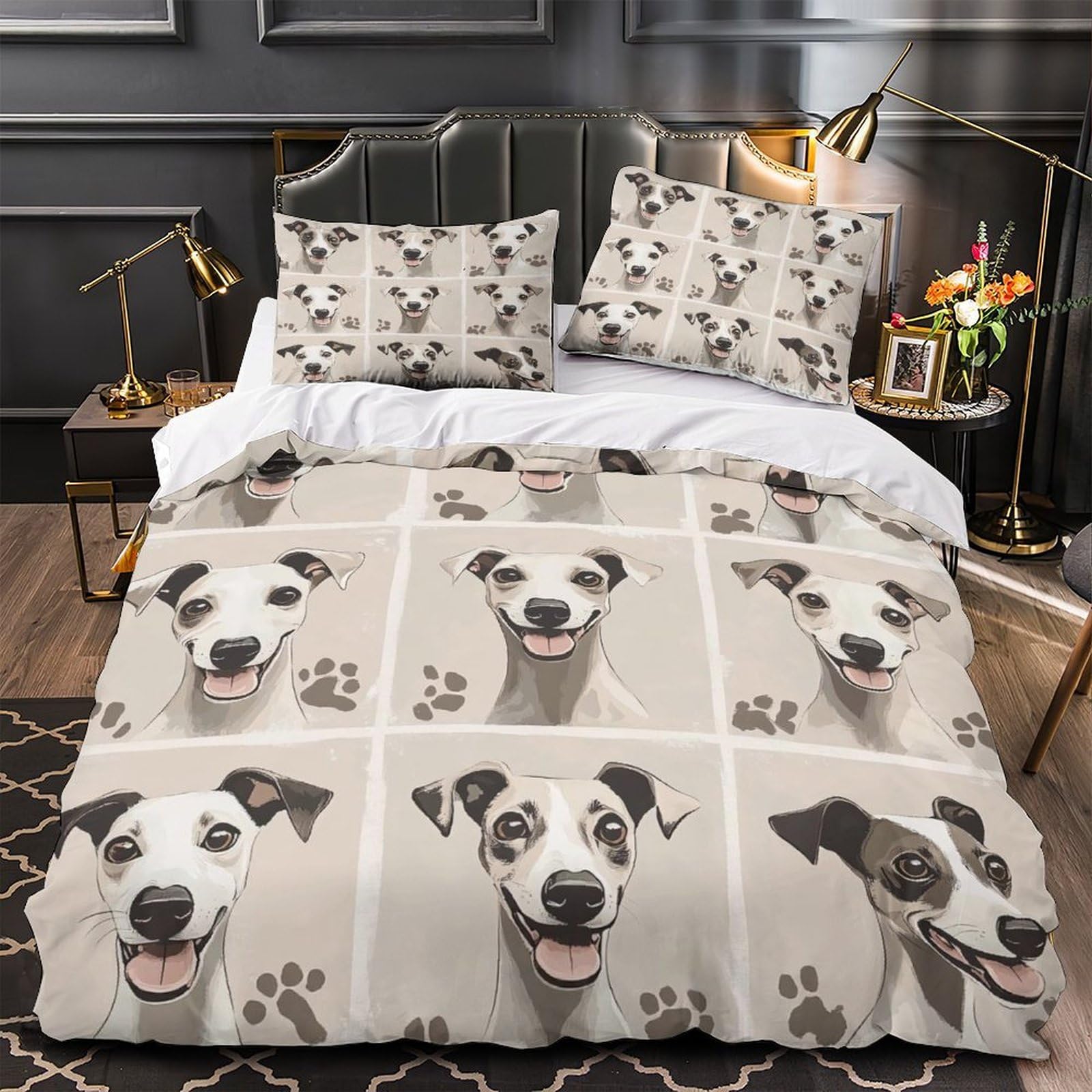 Housse de couette lévrier imprimé 3D de qualité supérieure parure de lit microfibre résistante