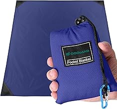Odoland Beach Mat, Nano Beach Blanket, Splashproof, Sand-Proof Picnic Mat, 160 x 180 cm, Portable Lightweight for Camping, Picnic, Travel etc (Dark Blue)