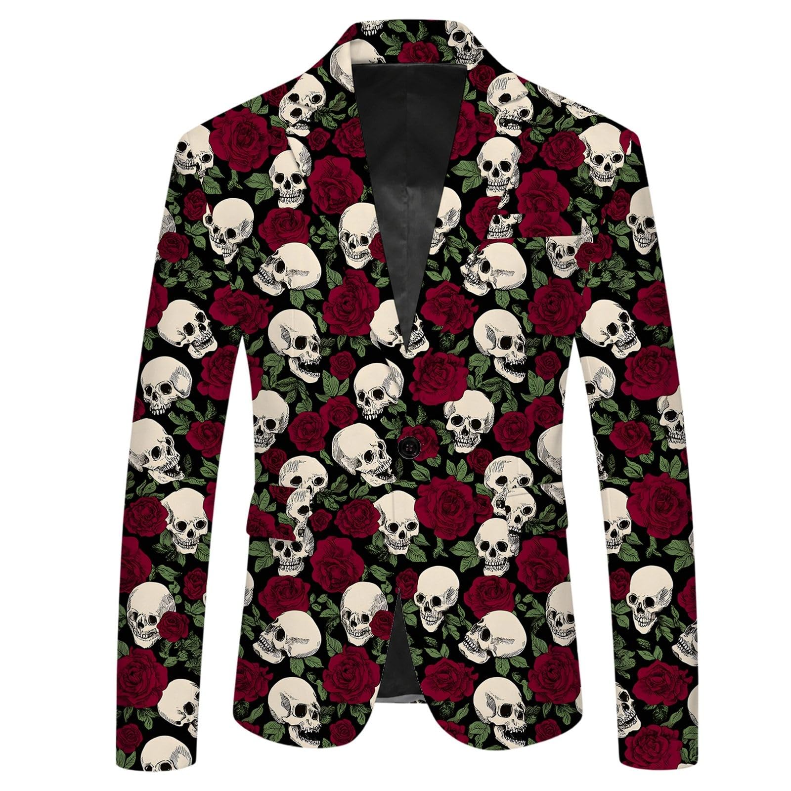 Abrigo informal de hombre con estampado divertido de Halloween