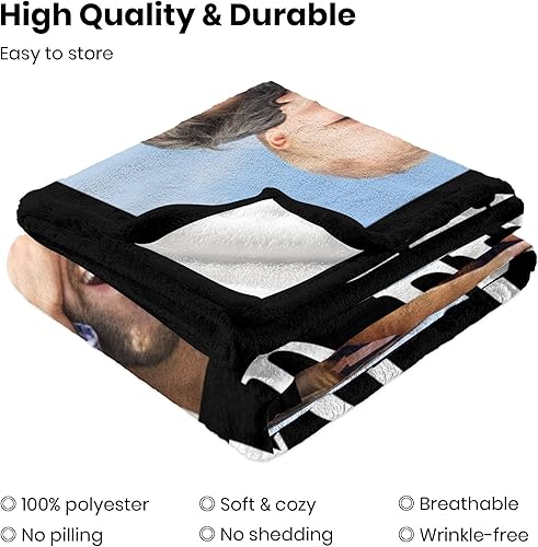 Miniatura 3 de Manta personalizada para papá, manta personalizada para papá de hija, hijo, esposa con imágenes, regalos de cumpleaños únicos para el mejor papá,