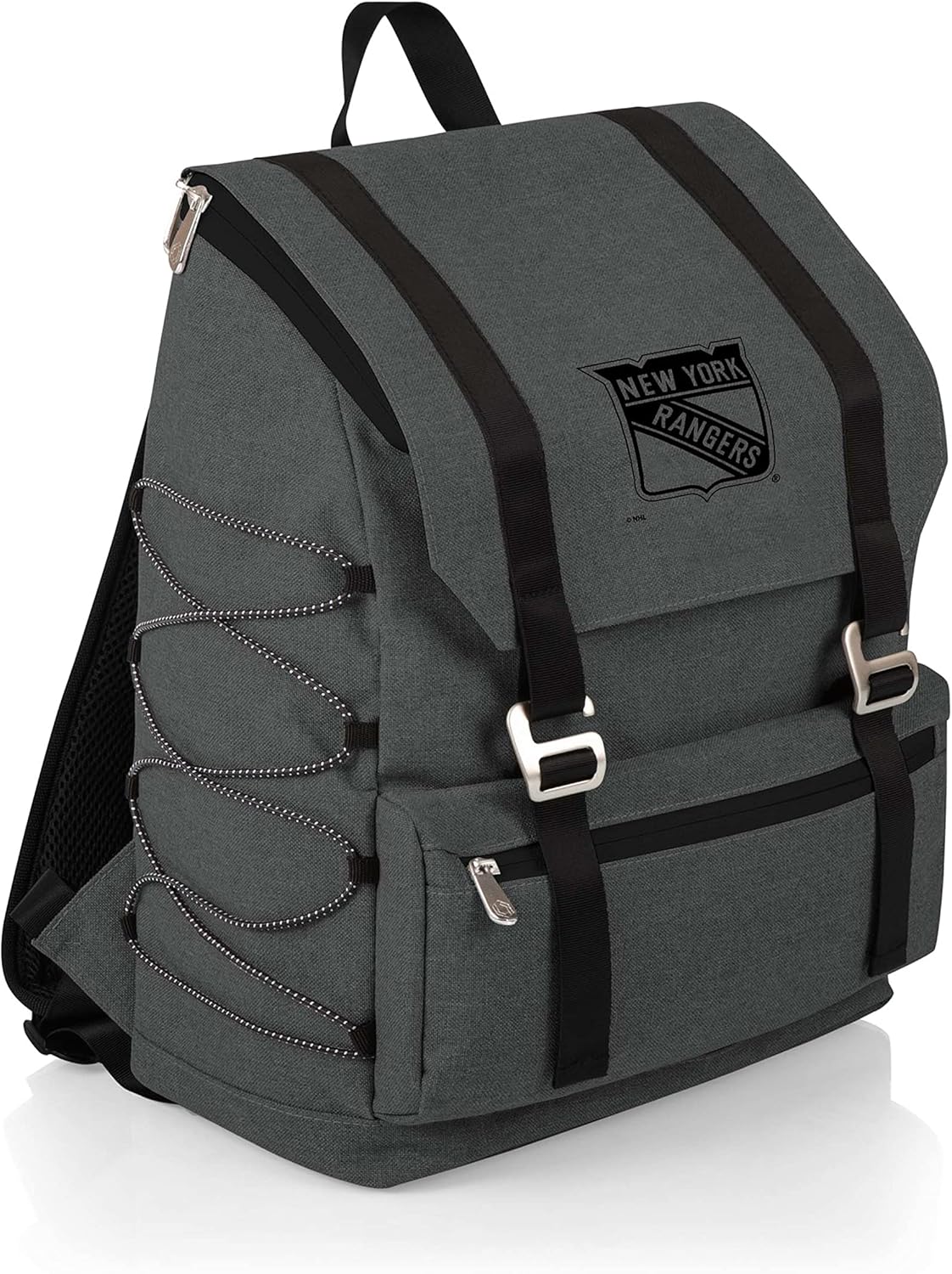 PICNIC TIME NHL New York Rangers OTG Traverse Backpack Cooler, Soft Cooler Backpack, Hiking Backpack, (Heathered Gray)