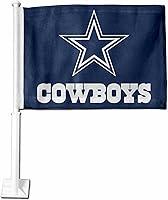 Vista 32 de Rico Industries NFL Double Sided Car Flag - 16" x 19" - Strong Pole That Hooks onto Car/Truck/Automobile
