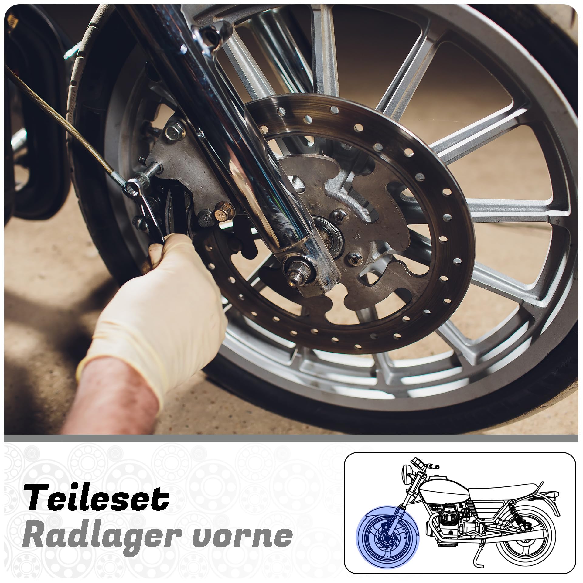 Cuscinetto ruota anteriore compatibile con BMW HP4K 1200K 1300K 1600 S 1000