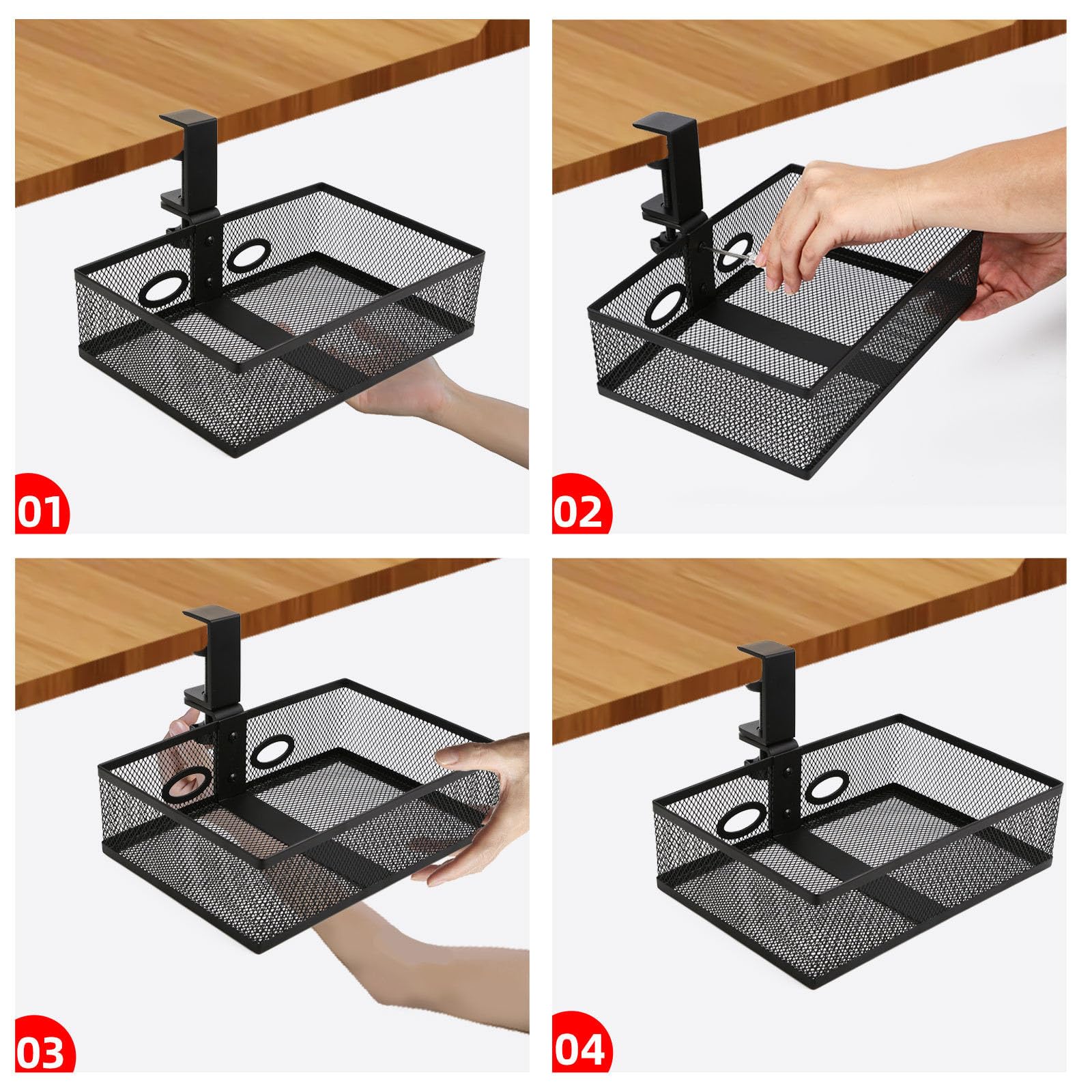 Berra De Organizador Escritorio Con Espaciosa Capacidad Multifuncional Y Canasta Para Suministros Oficina Y Artículos Personales Under Desk Organizer