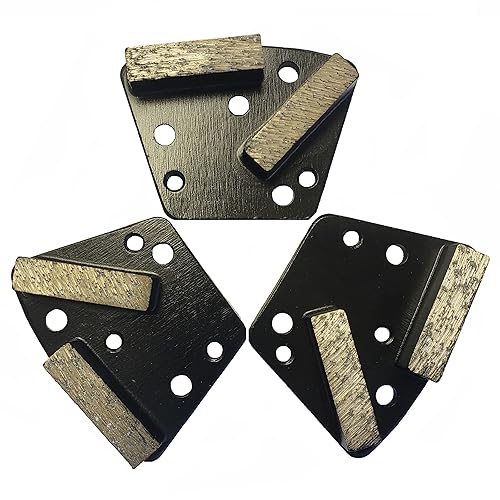 Bolt on Diamond - Discos de molienda para pisos, húmedos o secos, juego de 3, unión dura, grano 1820