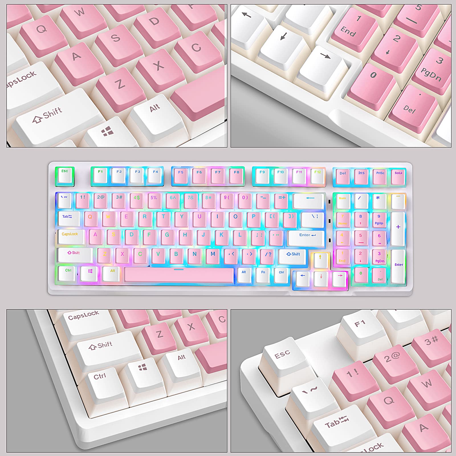 Amazon.com: KOLMAX 98Key RGB Hot-swappable Mechanical Gaming