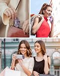 iWALK Portable Charger for iPhone, 5000mAh Wireless Portable Charger USB C Mini Power Bank with Diamond, 22.5W Fast Battery Pack Power Bank for iPhone 15/16/17 Series, Samsung & Android Series, Purple
