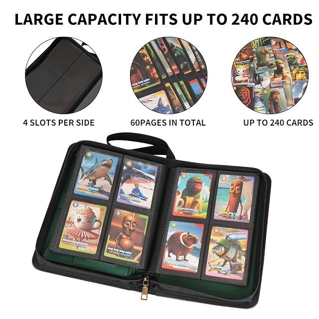 Foto 4 de 7 de Wonderpool Carpeta de Tarjetas Coleccionables con Cremallera 4 Bolsillos para 240 Cartas