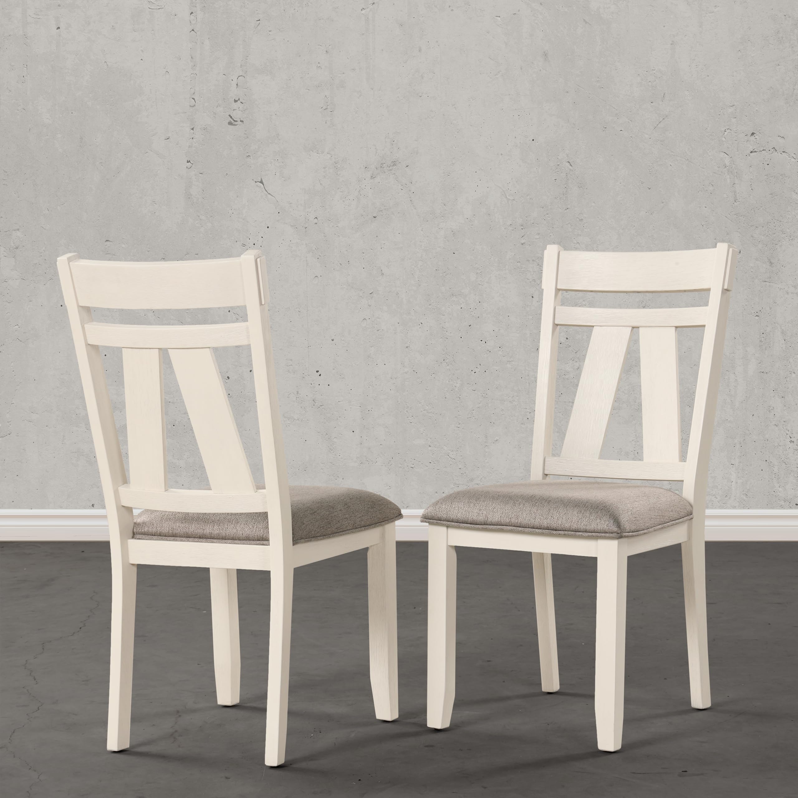 Roundhill Furniturefasena Upholstered Dining Chairs Set Of Off