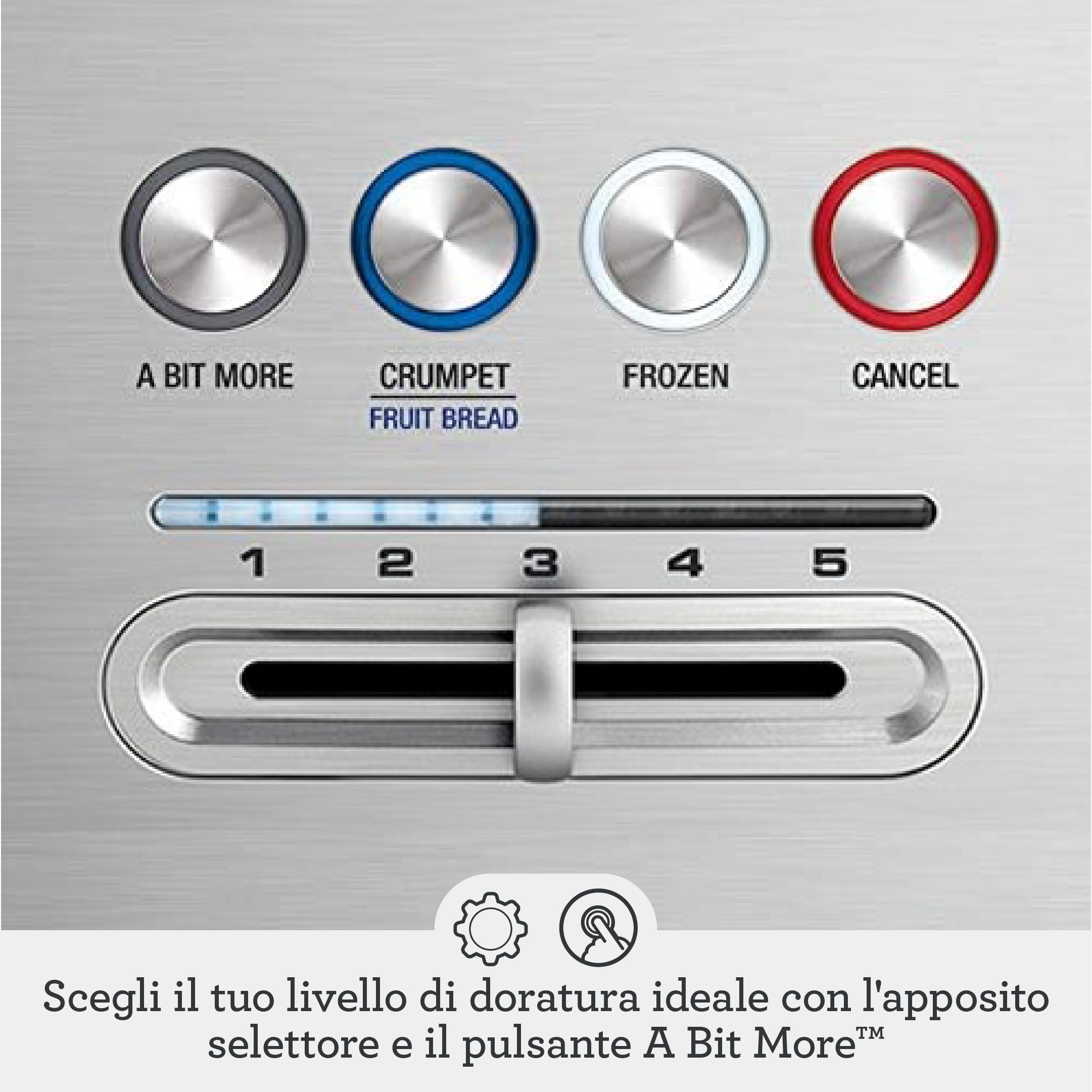 Sage -The 'A bit more' Toaster 4-Slice - Tostapane a 4 Fette - Acciaio Inox Spazzolato