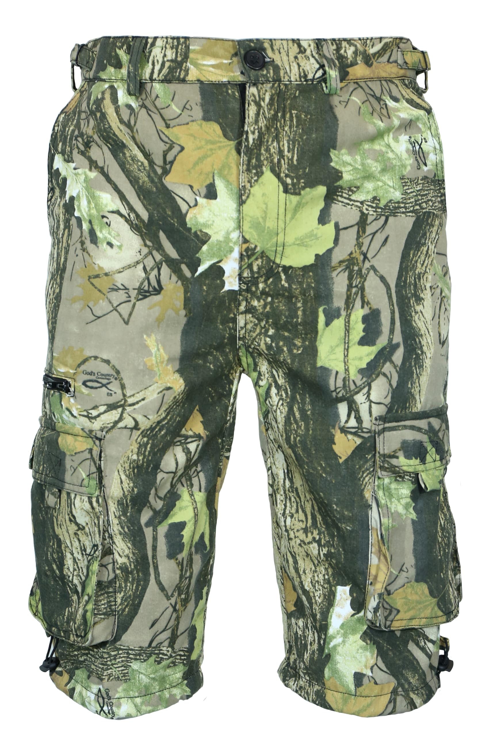 Dallaswear Camo Safari Combat Military Summer Shorts W-30-44 5 Colours!! (44, Gods Country camo)