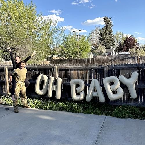 Miniatura 9 de Globos de letras de aluminio de 40 pulgadas, decoraciones para fiesta de baby shower, revelación de sexo, telón de fotografía, con cinta, grandes,