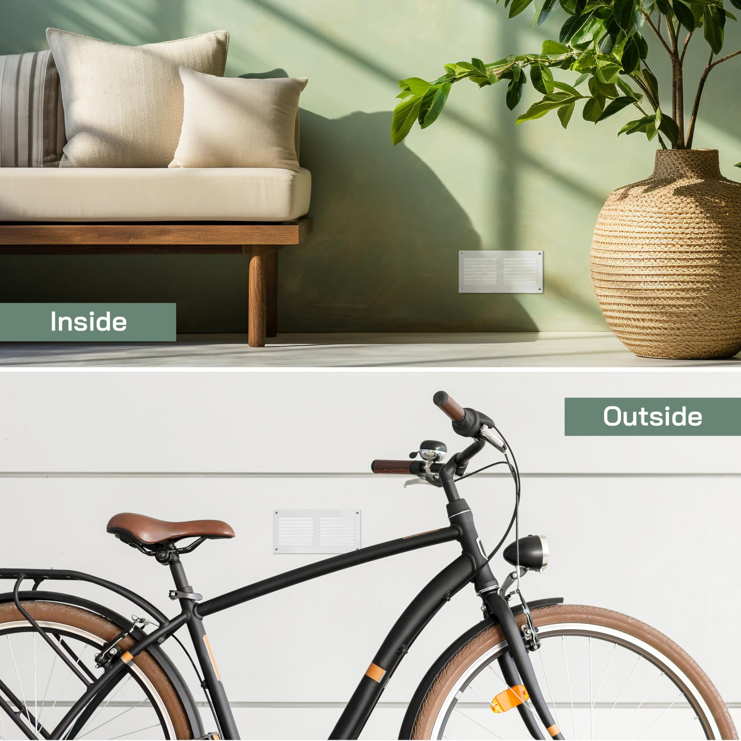 Griglia Di Ventilazione LUFT Angolo Sinistra 76,6x54,7x6 Terra - Foto 2