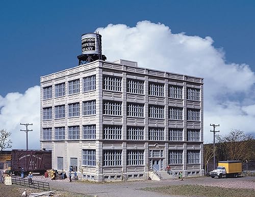 Walthers Cornerstone Kit de estructura de fábrica de muebles de madera dura a escala HO