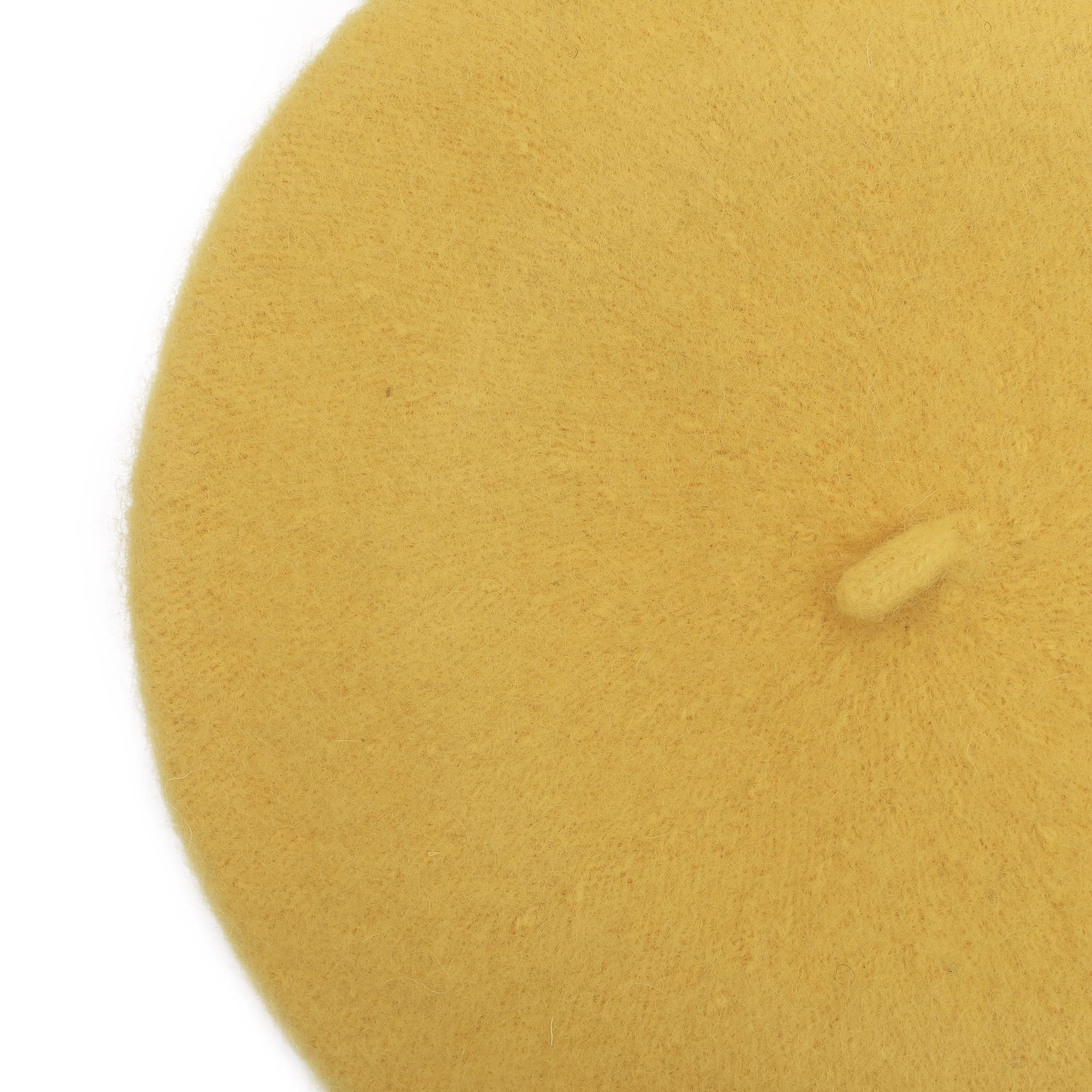 ZLYC Wool Kids Beret Hat Girls Solid Color Artist French Beret Cap(Yellow) - Image 4