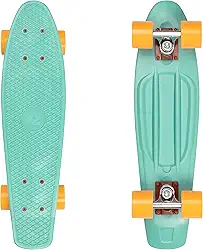 Retrospec Skate Quip 57 cm e 68,5 cm clássico retrô plástico Cruiser skate completo com rolamentos ABEC 7 e rodas de poliuretano