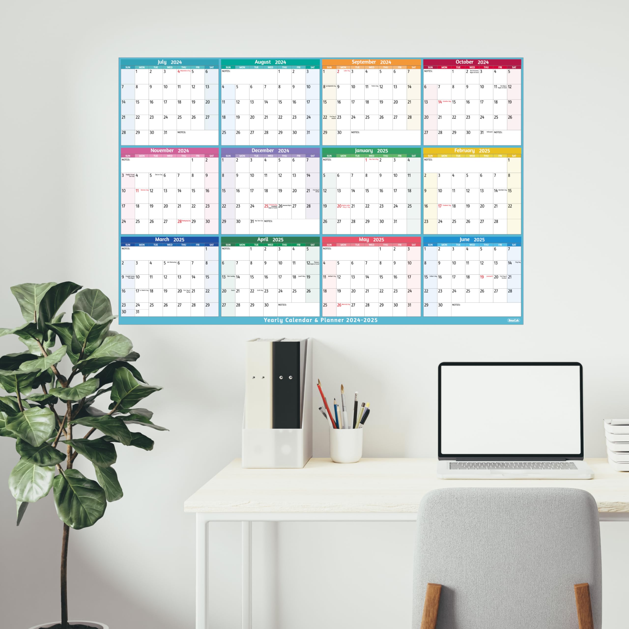 20242025 Dry Erase Calendar Large Yearly Wall Calendar