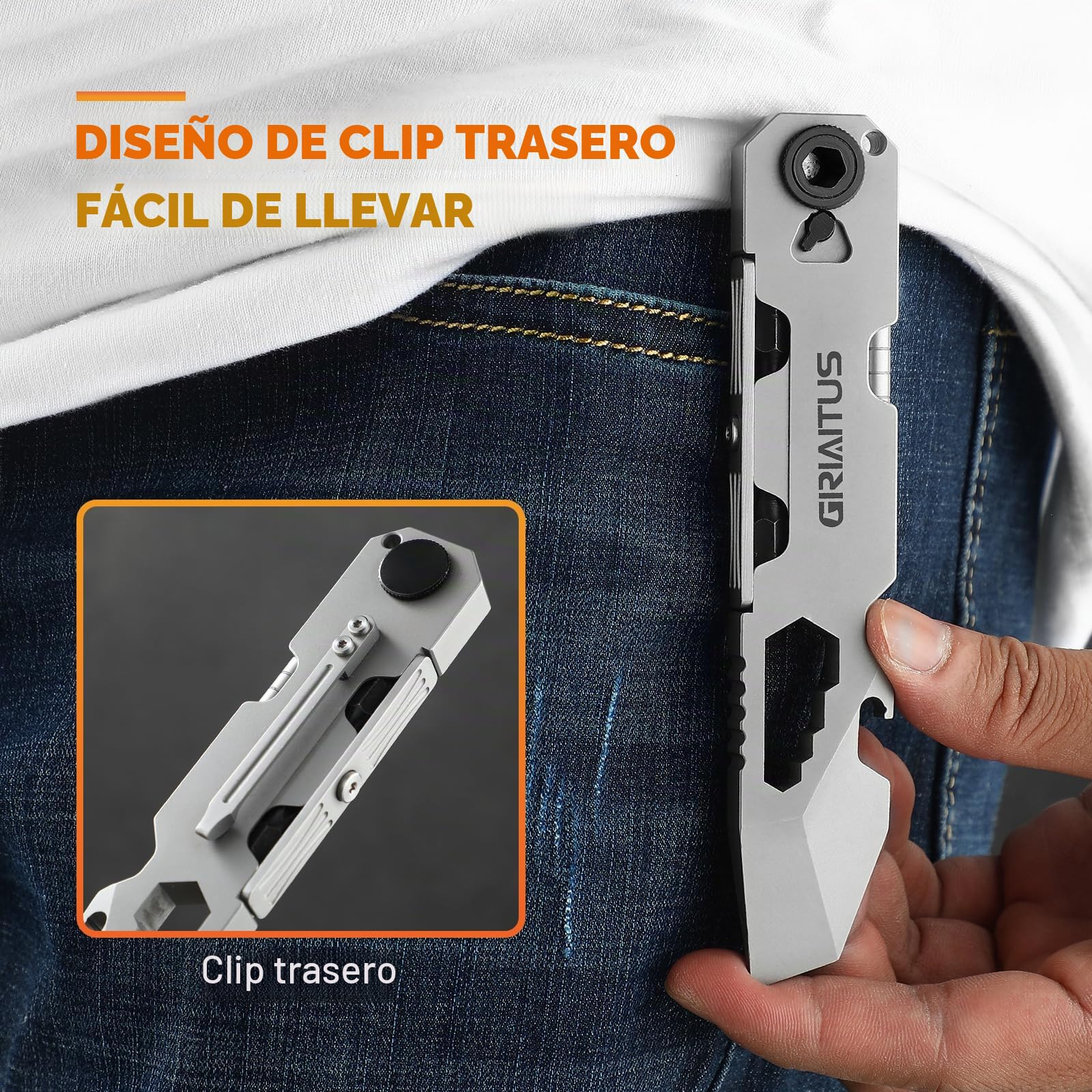 Multiherramienta EDC con barra de palanca con destornillador de trinquete bidireccional y bolígrafo eterno, llaves, palanca, abridores de botellas y cajas, accesorios para acampar