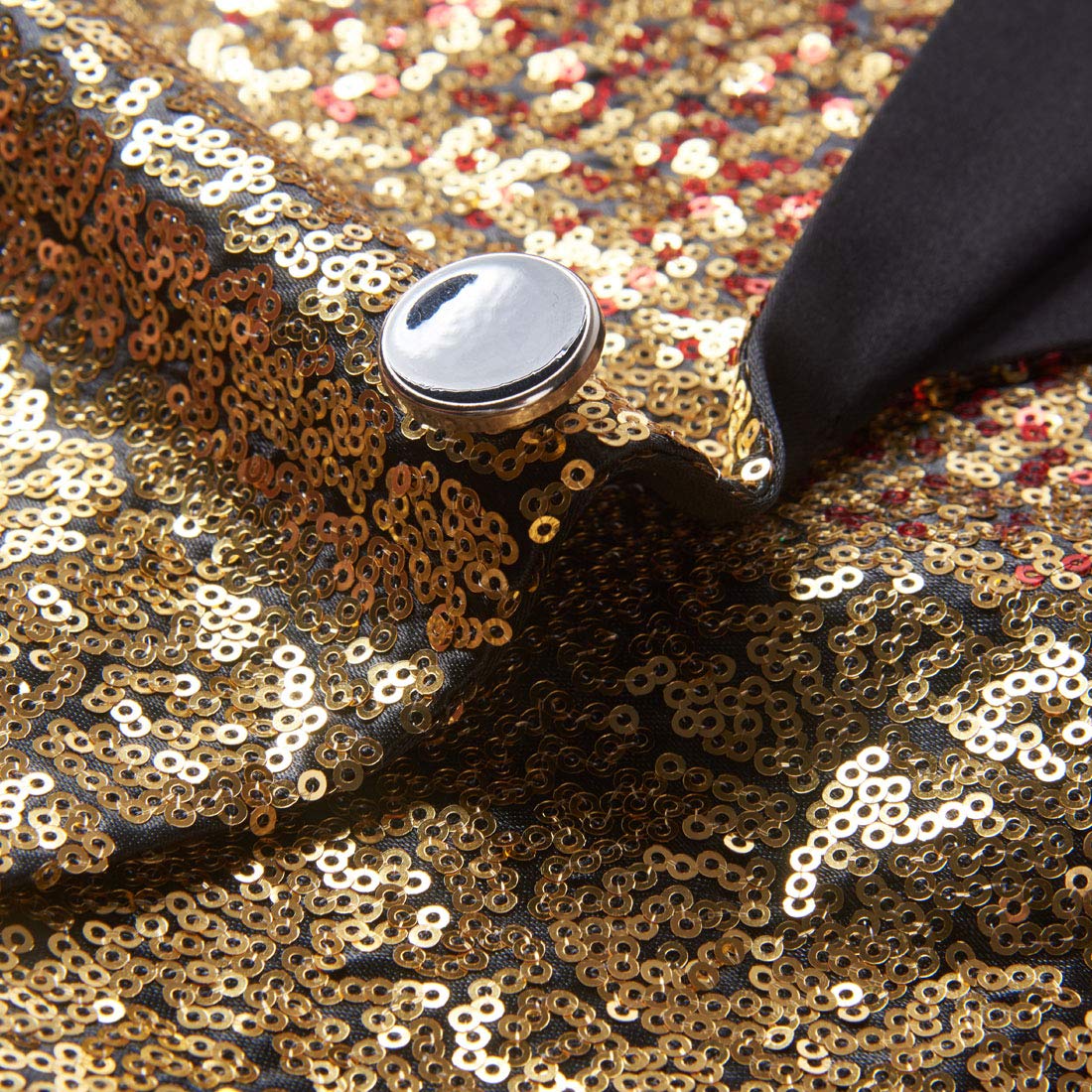 PYJTRL - Giacca da Uomo alla Moda con Paillettes Che cambiano Colore