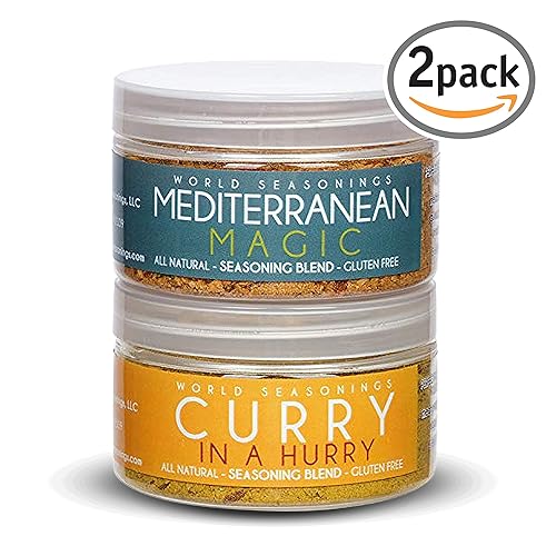 Miniatura 6 de Juego de especias de Oriente Medio, paquete variado de condimentos mundiales, curry a toda prisa y magia mediterránea, sin MSG, sin gluten