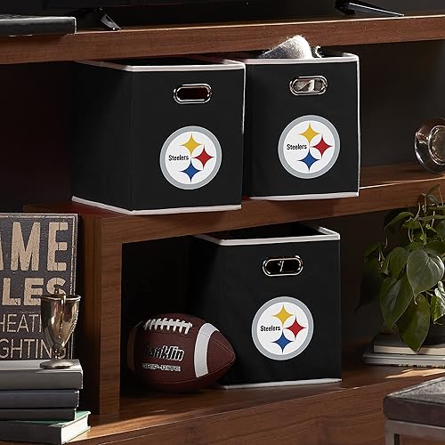 Miniatura 244 de Cubo de almacenamiento Franklin Sports, de tela, del equipo de la NFL, apto para adaptarse a contenedores de almacenamiento (11 x 10.5 x 10.5), San