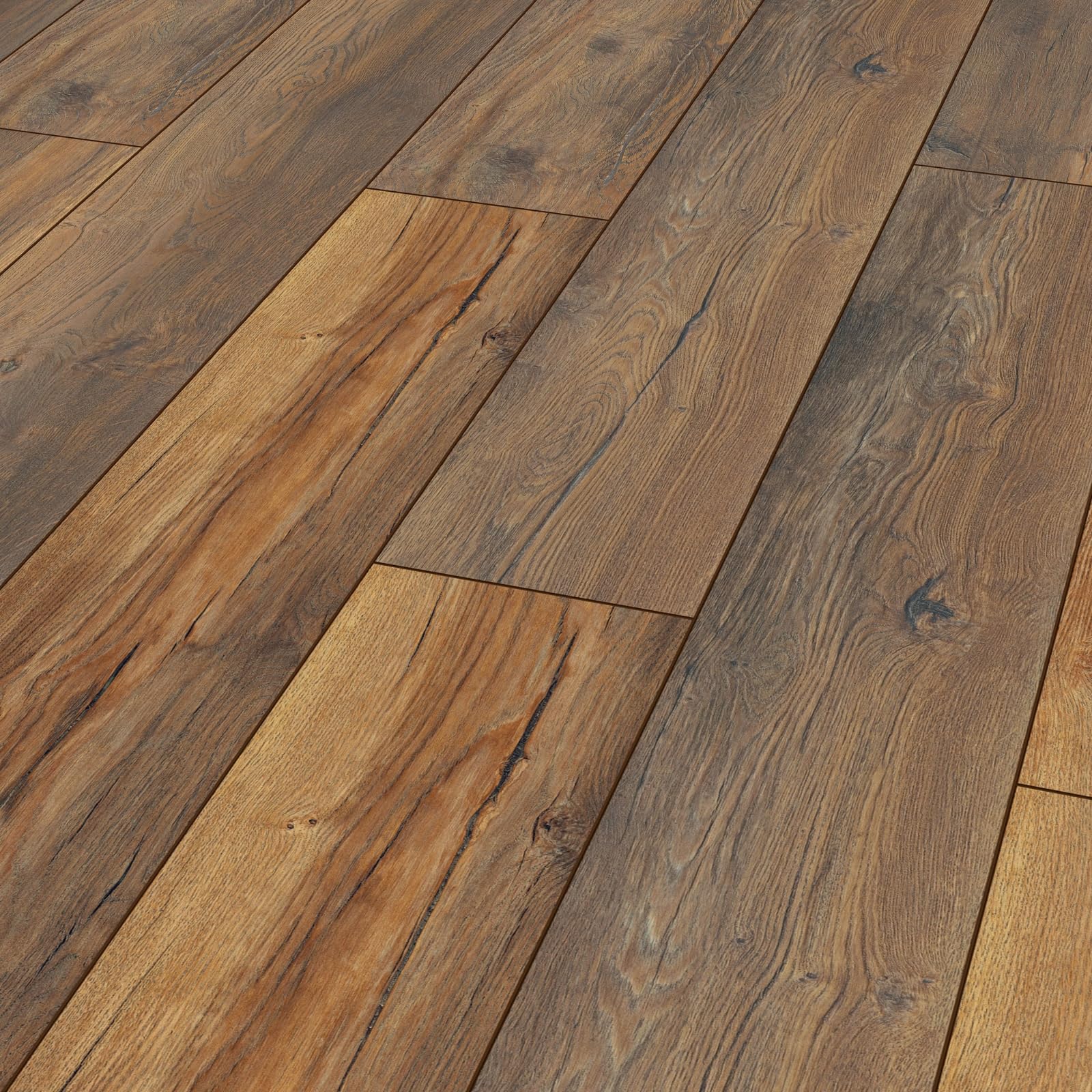 Pavimento Laminato Kronotex Rovere Chiaro - AC4 Bisellato, Spessore 8mm, Scatola 2.131 M² - Foto 9