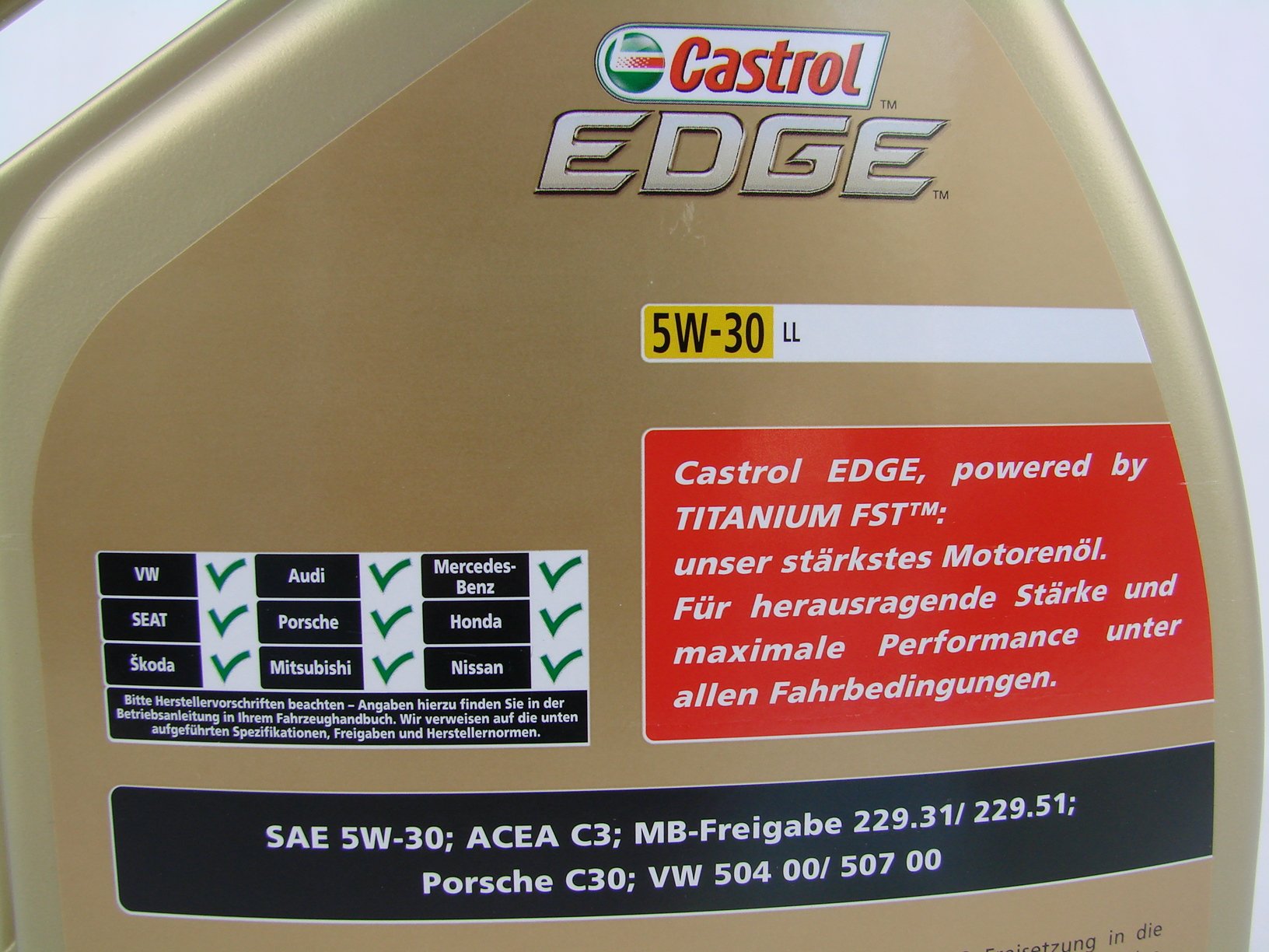 Oleo Castrol Edge 5w30 Profissional API SN C3 1L Original Am