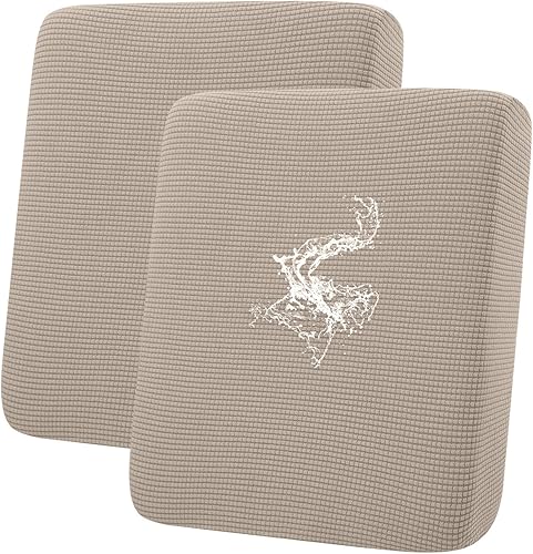 Miniatura 30 de hyha - Fundas de cojín impermeables para sofá modular, fundas de cojín de sofá en forma de L, tela jacquard gruesa, funda de diván con parte Gris