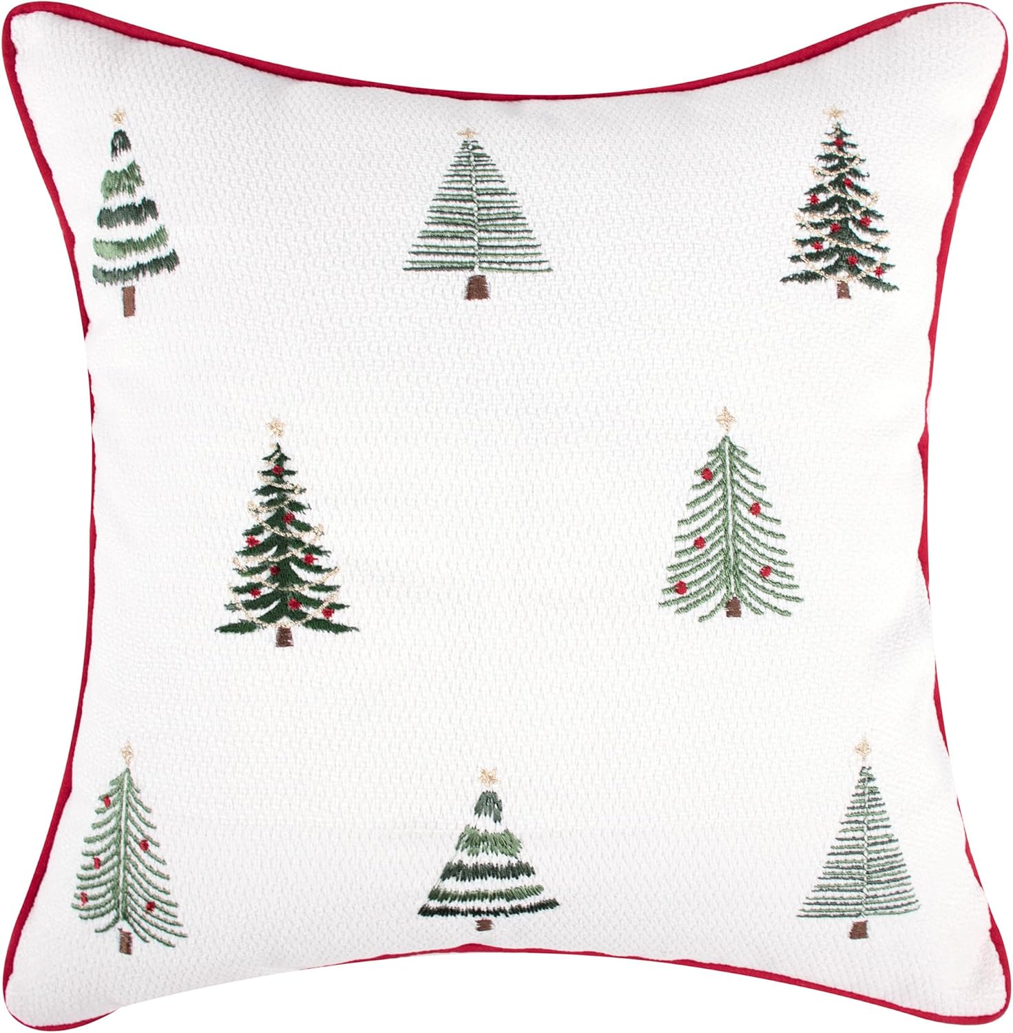 Levtex Home - Patchwork Pine - Euro Sham Set of 2 - Dots - Red and White - (26x26in.), No Insert - Cotton