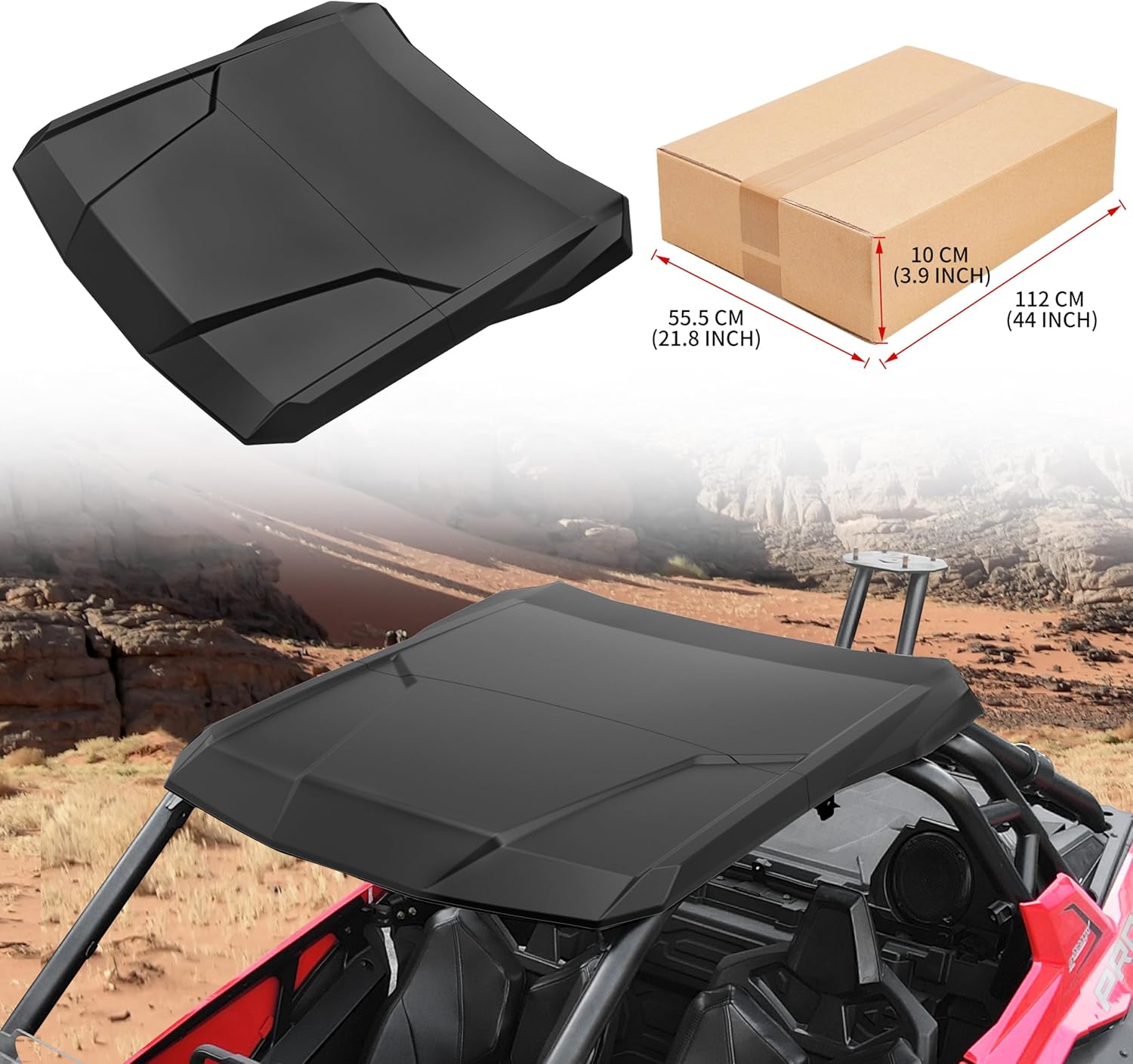 Sport Roof for Polaris RZR PRO XP/Turbo R 20-25, 2-Piece Combination Hard Sport Roof Top for Polaris RZR PRO XP/RZR Turbo R Ultimate/Premium/Sport 2020-2025 Accessories, Replace #2883928