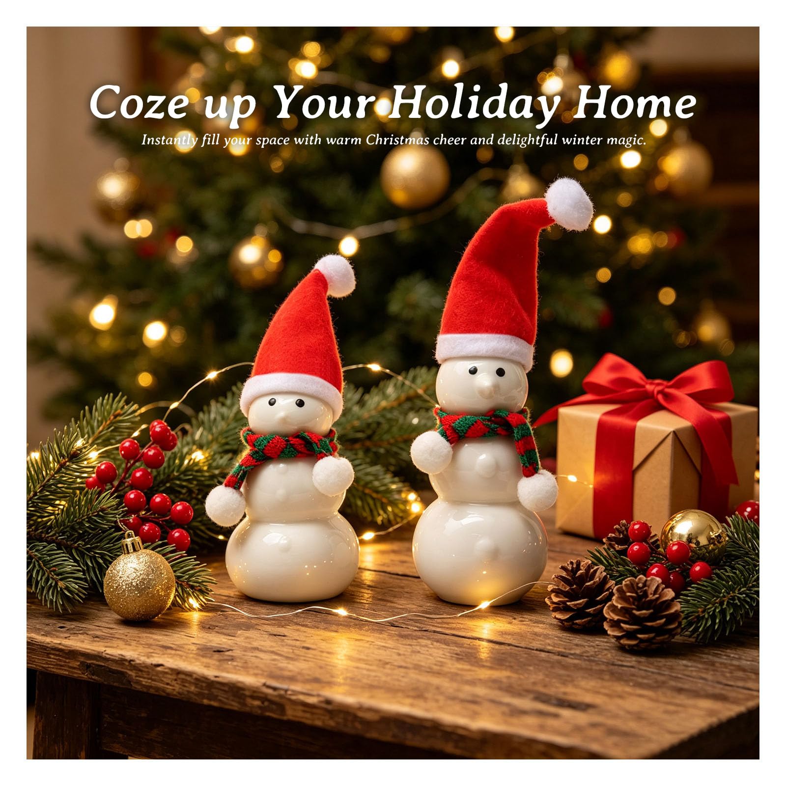 Uguisu Ornements de bonhomme de neige de Noël | Cadeaux de Noël Ornements Bonhomme de neige