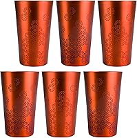Vista 8 de Vasos de aluminio para bebidas, vaso dorado de metal que cambia de color, taza de aluminio de 20 onzas, juego de 6