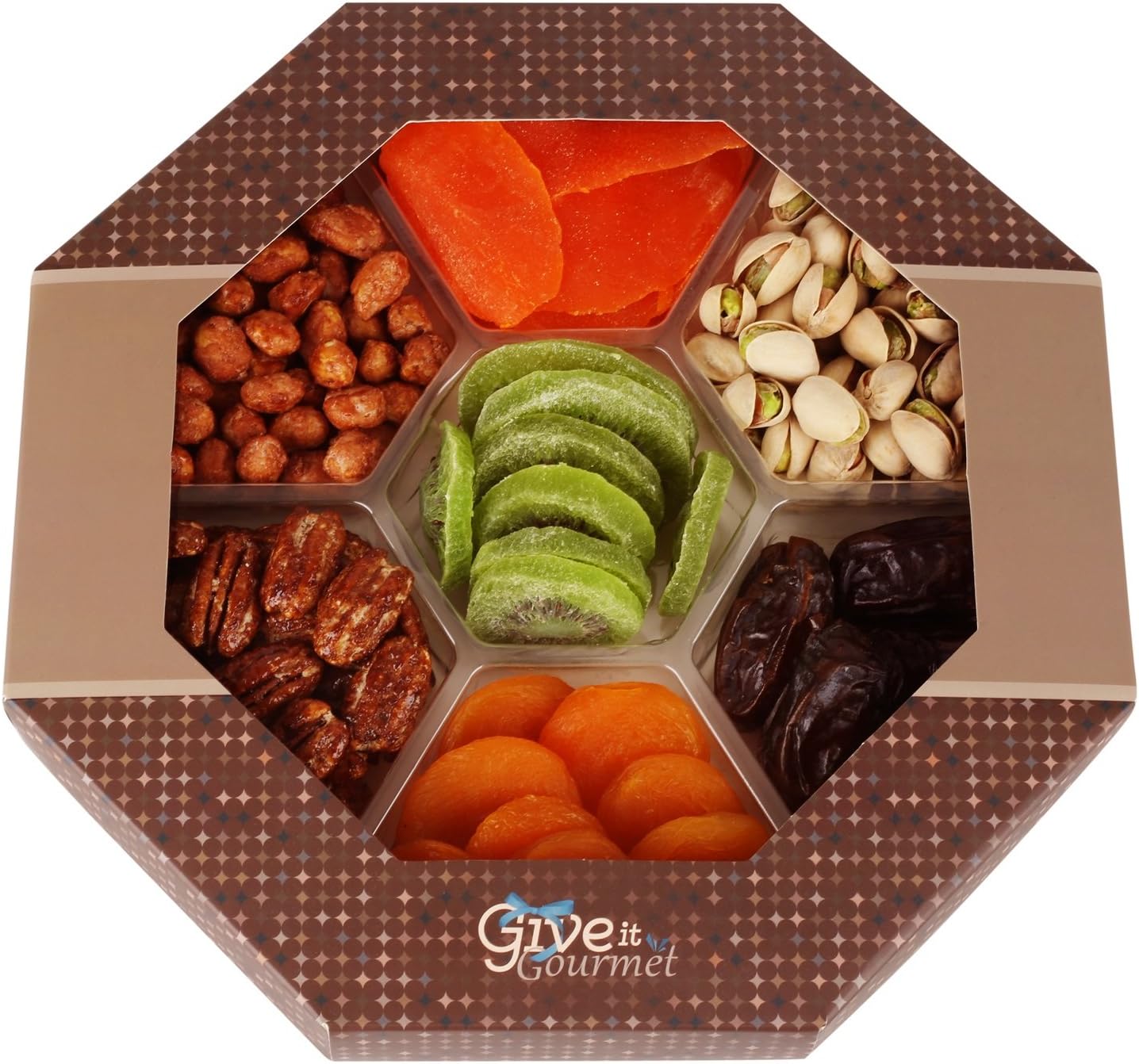 GIVE IT GOURMET, Dried Fruit Nut Gift Baskets, Holiday Fruit Nut Box, Gourmet Food Gifts, Prime Delivery Great for Birthday Christmas Mothers & Fathers Day Gift Box Assortment for Men Women