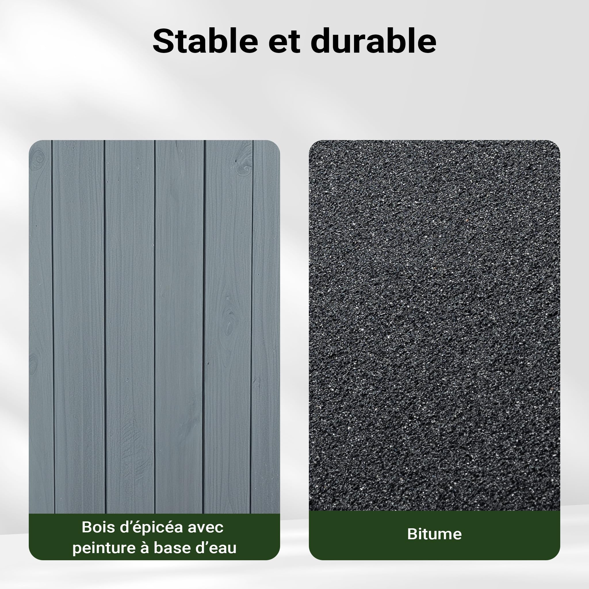 Wiltec Niche de Chien Maison de Luxe XL – Couleur Grise – 935 x 1050 x 775 mm – en Bois de Sapin – avec Toit bitumé et véranda – pour Balcon Jardin Terrasse