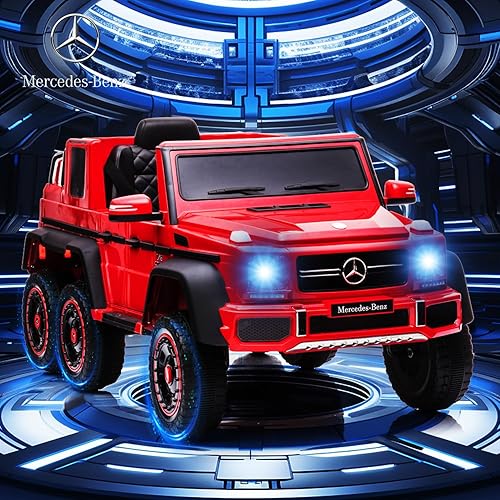 Miniatura 9 de Mercedes-Benz - Auto eléctrico con licencia de 24 V para niños con amortiguador de 6 ruedas, batería 24V7A, autos de paseo para niños con control