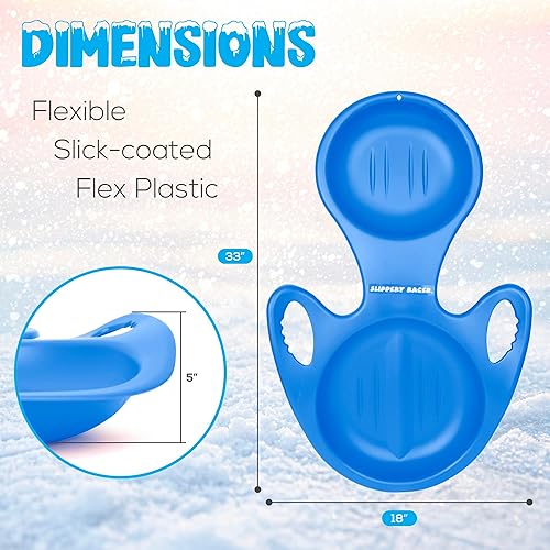 Vista 32 de Slippery Racer Descenso Blitzer Flecha Trineo de nieve.